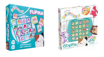 SQUISHMALLOWS 2x DUŻA GRA PLANSZOWA MATCH FLIPOLO DLA DZIECI PRZEDSZKOLE