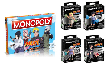 ZESTAW 5w1 MONOPOLY Naruto + 4 figurki ANIME dla fanów figurka PREMIUM