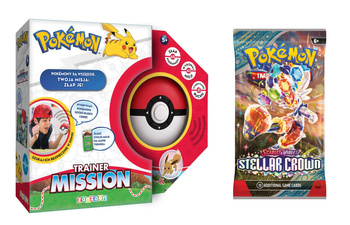 2w1 POKEMON TRAINER MISSION elektroniczna gra POLSKA +KARTY BOOSTER STELLAR