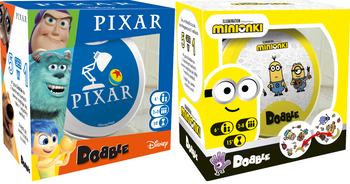 2w1 Dobble DISNEY Pixar +Doble Minionki dople gra karty planszowa karciana