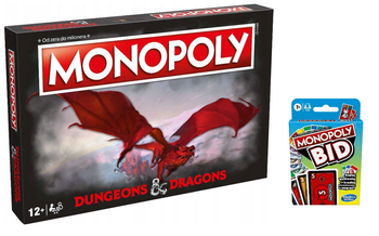 2w1 Monopoly D&D Dungeon and Dragons gra planszowa monopol +Monopoly Bid