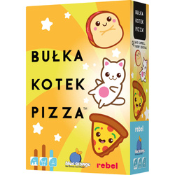 Bułka Kotek Pizza gra karty planszowa karciana dla rodzin małych dzieci 4+