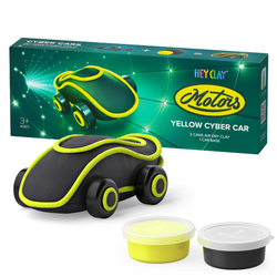 Hey Clay Masa Plastyczna Cyber Auto Żółte auta samochód zestaw dla dzieci