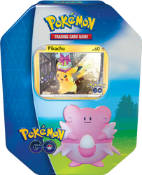 Karty Pokemon Go TCG PUDEŁKO BLISSEY METALOWE na talię +4x booster saszetka ORYGINALNE KARTY