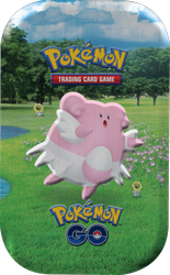 Karty Pokémon Go TCG Tin Puszka 2x booster moneta Blissey