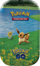 Karty Pokémon Go TCG Tin Puszka 2x booster moneta Eevee