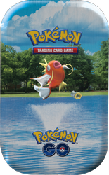 Karty Pokémon Go TCG Tin Puszka 2x booster moneta Magikarp ORYGINALNE KARTY