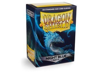 Koszulki PREMIUM na karty talię Pokemon MtG Magic MATOWE Dragon Shield Sleeves protektory Night Blue (100 sztuk)