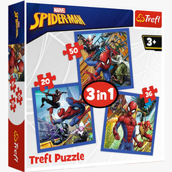 PUZZLE 3w1 Pajęcza siła Spiderman 34841 Trefl