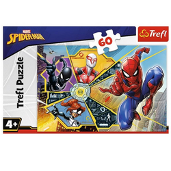 PUZZLE 60 W sieci Marvel Spiderman 17372 Trefl