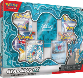 Pokémon Gyarados Ex Premium Collection Box Ex 6 boosterów koszulki 2 promo
