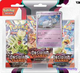 Pokemon TCG: Obsidian Flames 3-Pack Blister Houndstone ORYGINALNE KARTY