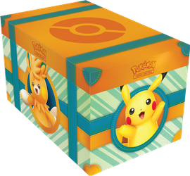 Pokemon TCG Paldea Adventure Chest Zabawka Pikachu karty promo boostery naklejki