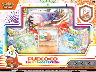 Pokémon TCG: Paldea Pin Box Fuecoco ORYGINALNE KARTY