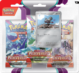 Pokemon TCG: Scarlet & Violet Paldea Evolved 3-Pack Blister Varoom ORYGINALNE KARTY