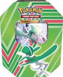 Pokemon TCG V Tin puszka GALLADE 4 boostery + promo ORYGINALNE KARTY