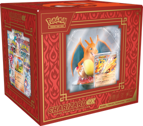 Pokemon Zestaw Charizard Ex Super Premium Collection duża figurka 10 boosterów