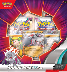 Pokemon zestaw ex Box Annihilape 4 boostery (Lost Origin,2 Paldea, Scarlet) 3 promo ORYGINALNE KARTY