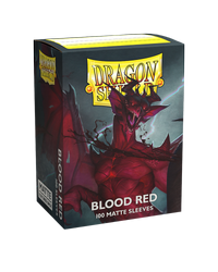 Protektory MATOWE Blood Red Czerwone koszulki na karty talię MtG Magic Dragon Shield 100 sztuk