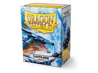 Protektory MATOWE SAPPHIRE 100 szt Dragon Shield koszulki MtG