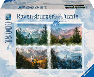 Puzzle 18000 elementów góry lasy ZAMEK NEUSCHWANSTEIN PIĘKNE OGROMNE