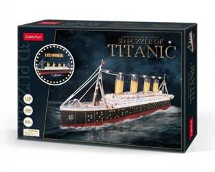 Puzzle 3D LED Statek Titanic puzle 266 elementów ŚWIECĄCE PRZEPIĘKNE