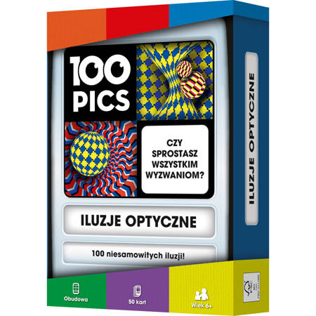 100 Pics ILUZJE OPTYCZNE gra planszowa karciana quizowa łamigłówki zagadki