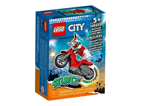 2w1 LEGO City Motocykl kaskaderski figurka pojazd figurki motor klocki