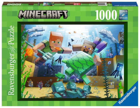 2w1 Puzzle MINECRAFT Premium 1000 elementów puzle ORYGINALNE DLA FANA GRY