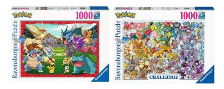 2w1 Puzzle POKEMON Premium 1000 elementów puzle postaci Pikachu ORYGINALNE