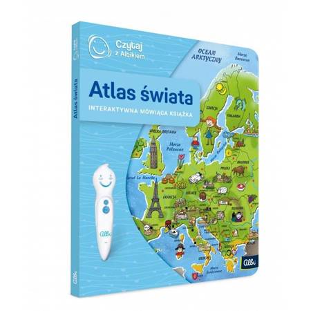 2w1 ZESTAW Czytaj z Albikiem Książka ATLAS ŚWIATA + pióro  Albik