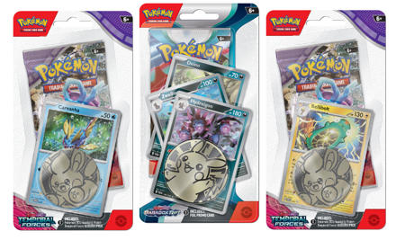 3x MONETA POKEMON +3x BOOSTER karta promo karty TCG Checklane Blister Pack