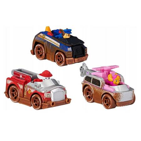 4w1 PAW PATROL Wieża Drewniane klocki +3x Metal Big Truck Auto SKYE CHASE