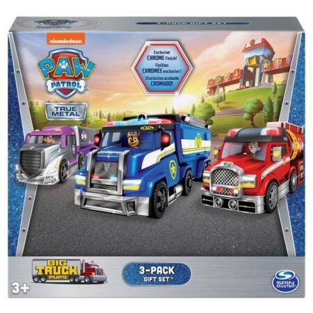 4w1 PAW PATROL Wieża Drewniane klocki +3x Metal Big Truck Auto SKYE CHASE