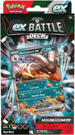 Battle Deck Houndoom ex karty Pokemon talia do gry +plansza moneta pudełko