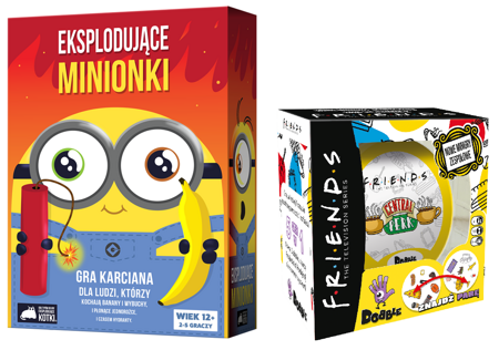 EKSPLODUJĄCE MINIONKI + DOBBLE FRIENDS imprezowa gra planszowa karciana