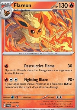 FLAREON SVP 167 Prismatic Evolutions PROMO FOIL ORYGINALNA KARTA POKEMON