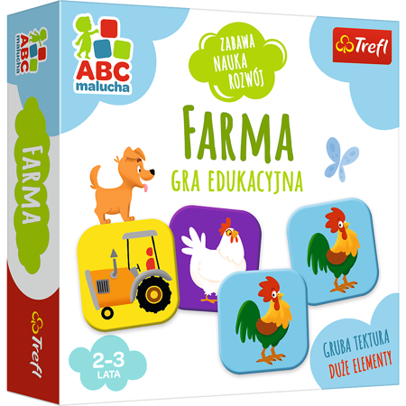 Farma gra planszowa edukacyjna farmer ABC Malucha