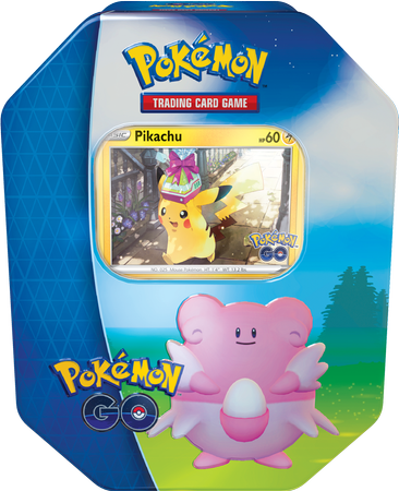 Karty Pokemon Go TCG PUDEŁKO BLISSEY METALOWE na talię +4x booster saszetka