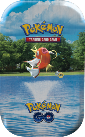 Karty Pokémon Go TCG Tin Puszka 2x booster moneta Magikarp ORYGINALNE KARTY