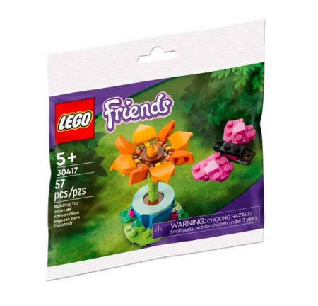 Klocki LEGO Friends kwiaty 30417 Zestaw Ogrodowy kwiat motyl 57 elementów