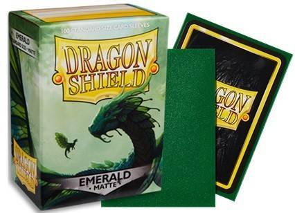 Koszulki PREMIUM na karty talię Pokemon MtG Magic MATOWE Dragon Shield Sleeves protektory Emerald (100 sztuk)