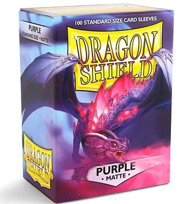 Koszulki PREMIUM na karty talię Pokemon MtG Magic MATOWE Dragon Shield Sleeves protektory Fioletowy (100 sztuk)