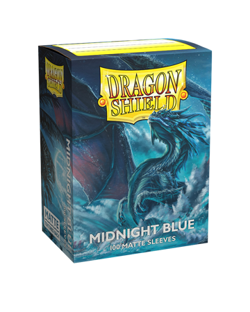 Koszulki PREMIUM na karty talię Pokemon MtG Magic MATOWE Dragon Shield Sleeves protektory Midnight Blue (100 sztuk)