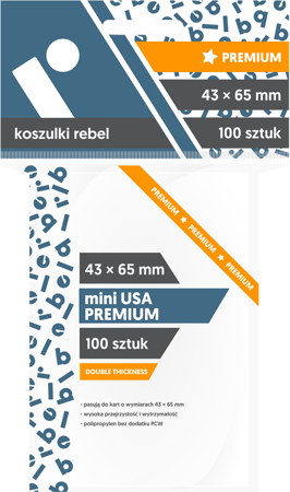 Koszulki Rebel 43x65 Mini USA Premium 100 SZT