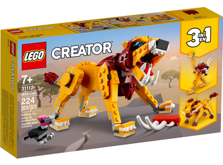 LEGO CREATOR 3w1 LEW STRUŚ DZIK klocki zestaw 31112