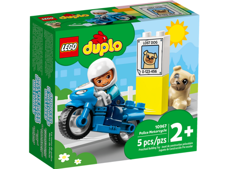 Lego Duplo Policja Motocykl pies akcesoria zestaw klocki 10967