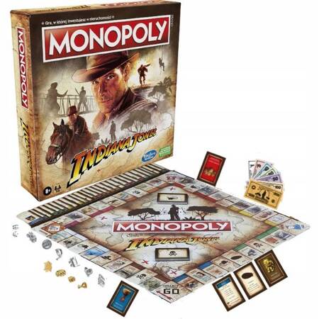 MONOPOLY INDIANA JONES gra planszowa rodzinna monopol edycja HASBRO POLSKA