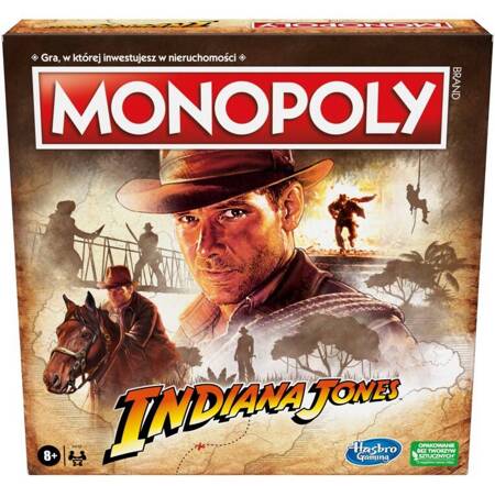 MONOPOLY INDIANA JONES gra planszowa rodzinna monopol edycja HASBRO POLSKA