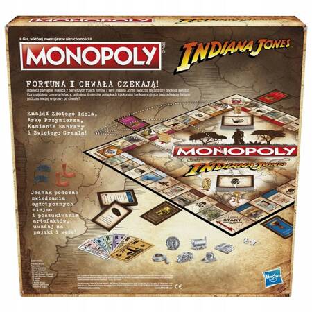 MONOPOLY INDIANA JONES gra planszowa rodzinna monopol edycja HASBRO POLSKA